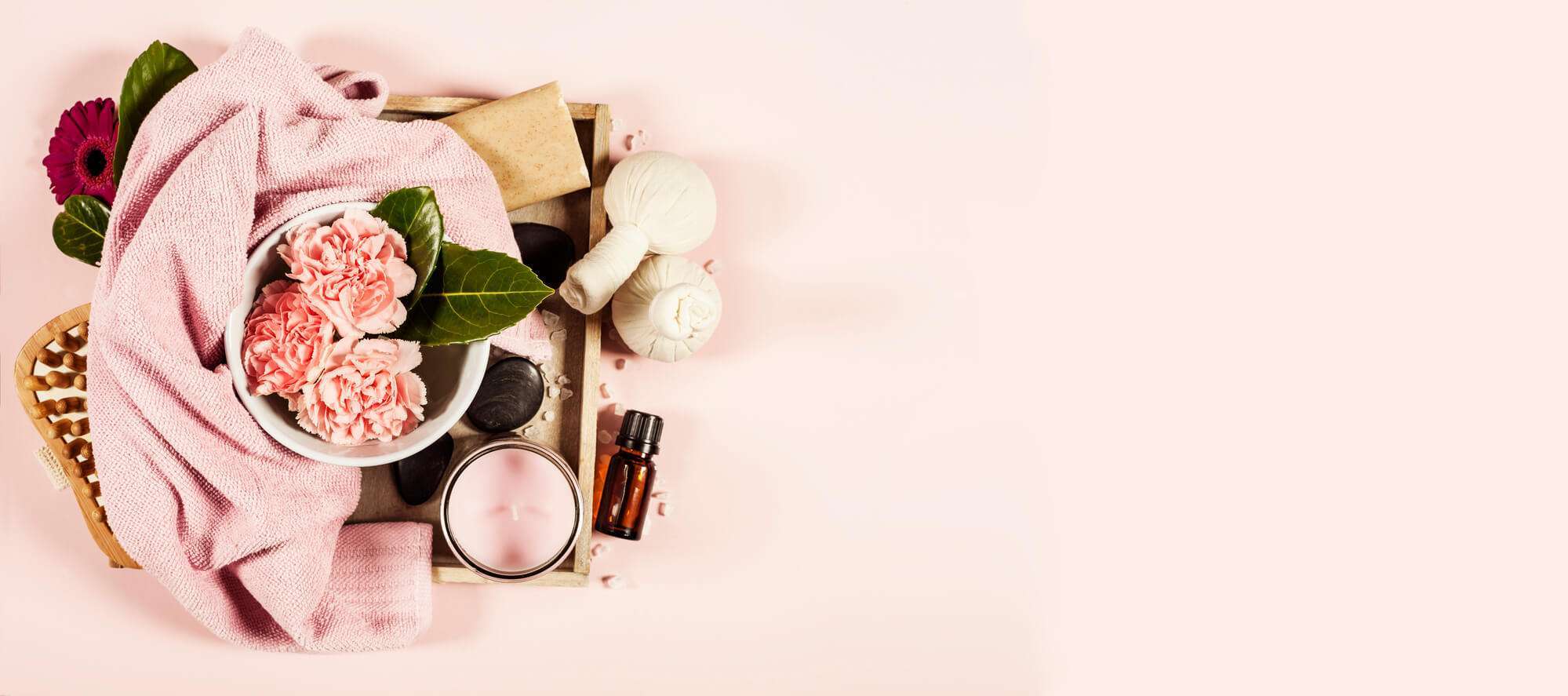 Spa Background. Flat Lay