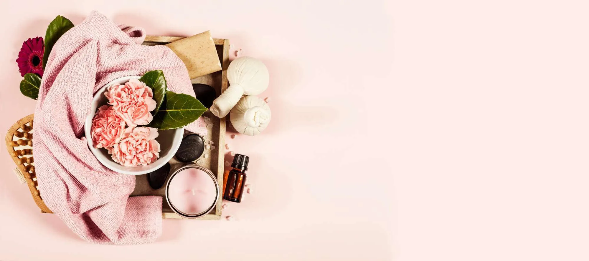 Spa Background. Flat Lay