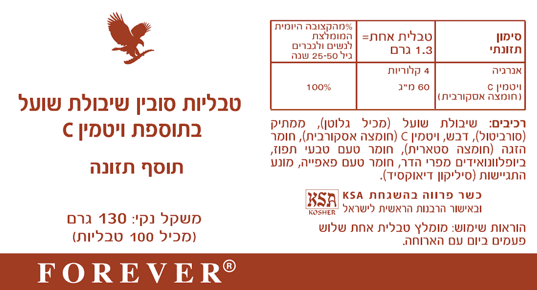 היתרונות של ויטמין C לגוף ולעור ויטמין C פוראוור