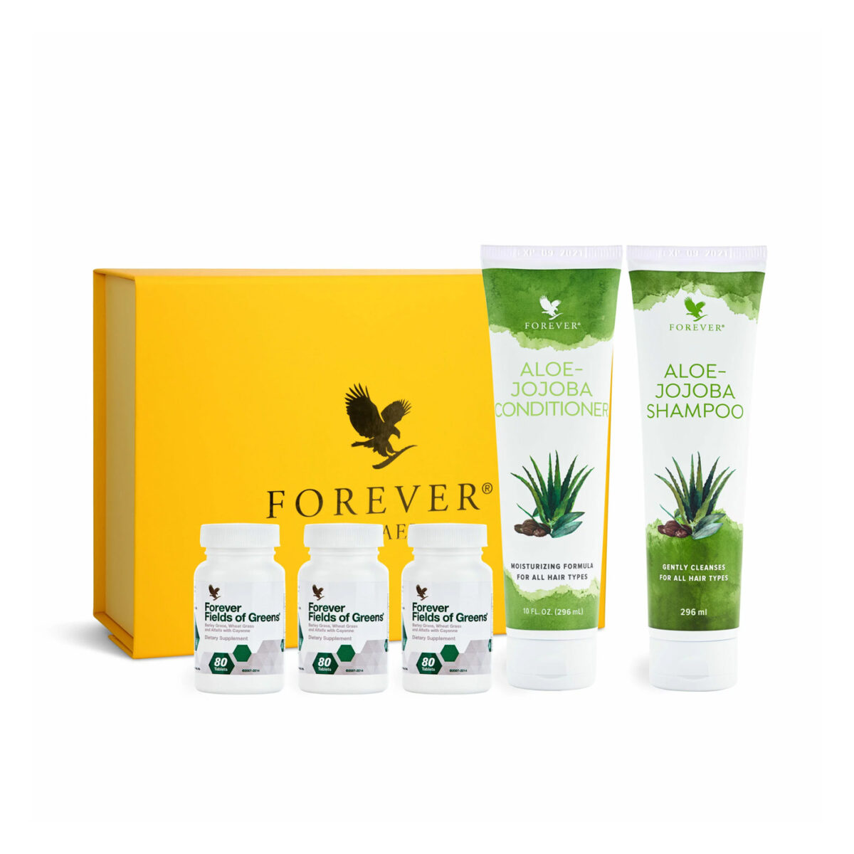 מארז טיפוח לשיער   שמפו, מרכך ותוסף תזונה