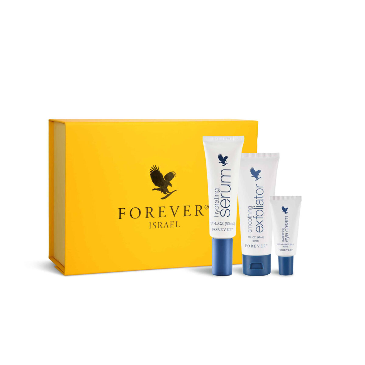 מארז טיפוח פנים ממוקד   פילינג, סרום וקרם עיניים