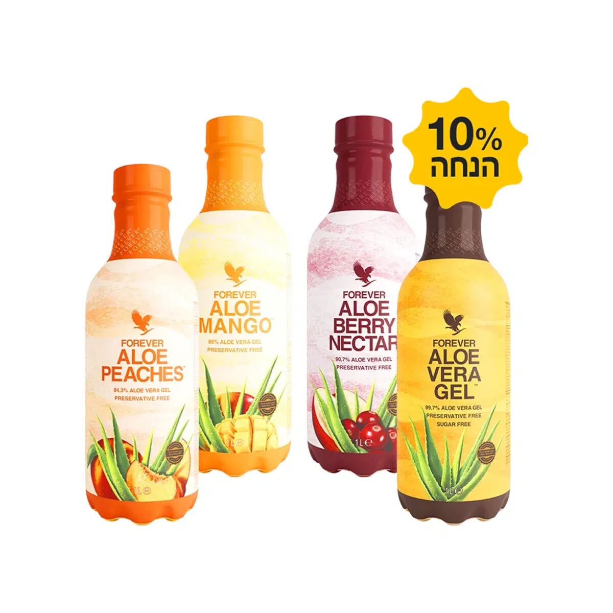 מארז מיקס משקאות אלוורה   4 טעמים