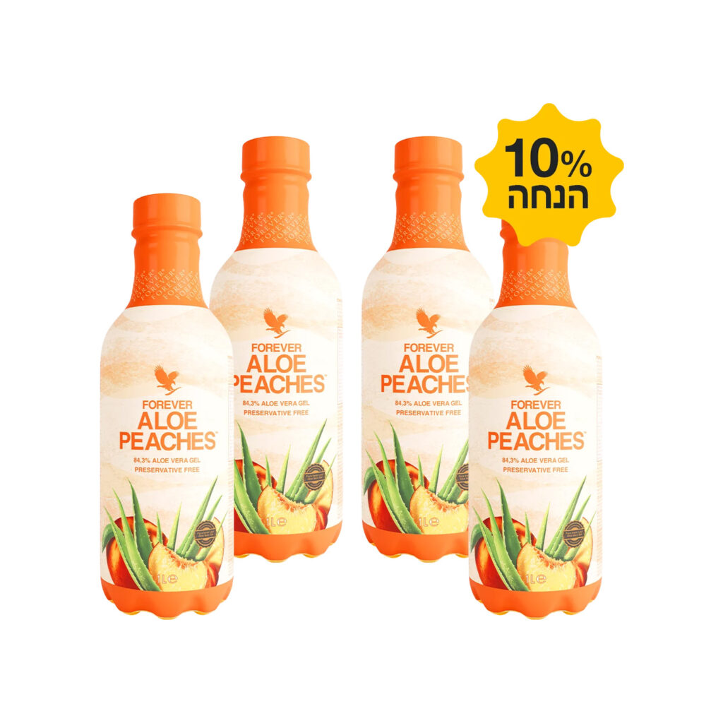 משקה אלוורה בטעם אפרסק   מארז רביעייה