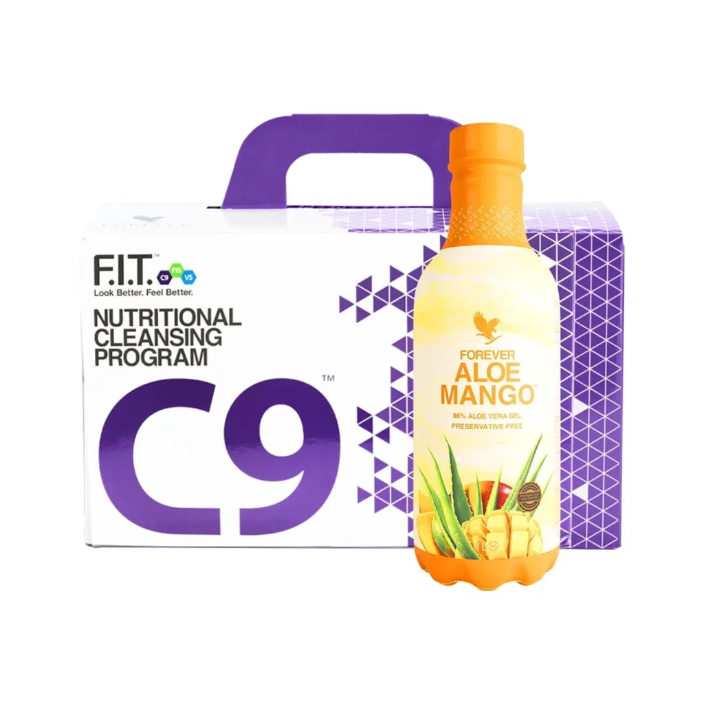 ערכת ניקוי הגוף Clean 9 עם משקה אלוורה ומנגו