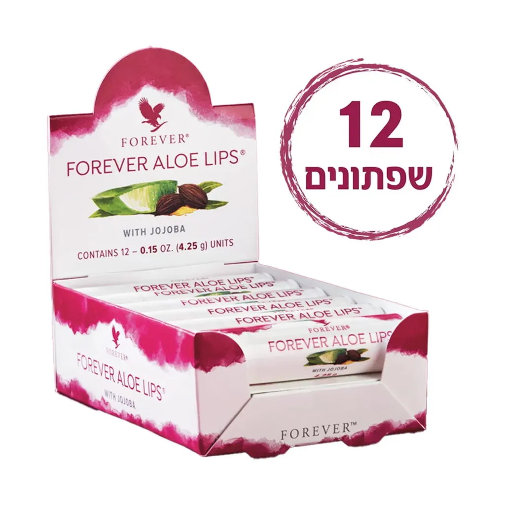 שפתון אלו ליפס אלוורה וחוחובה   מארז 12 יחידות